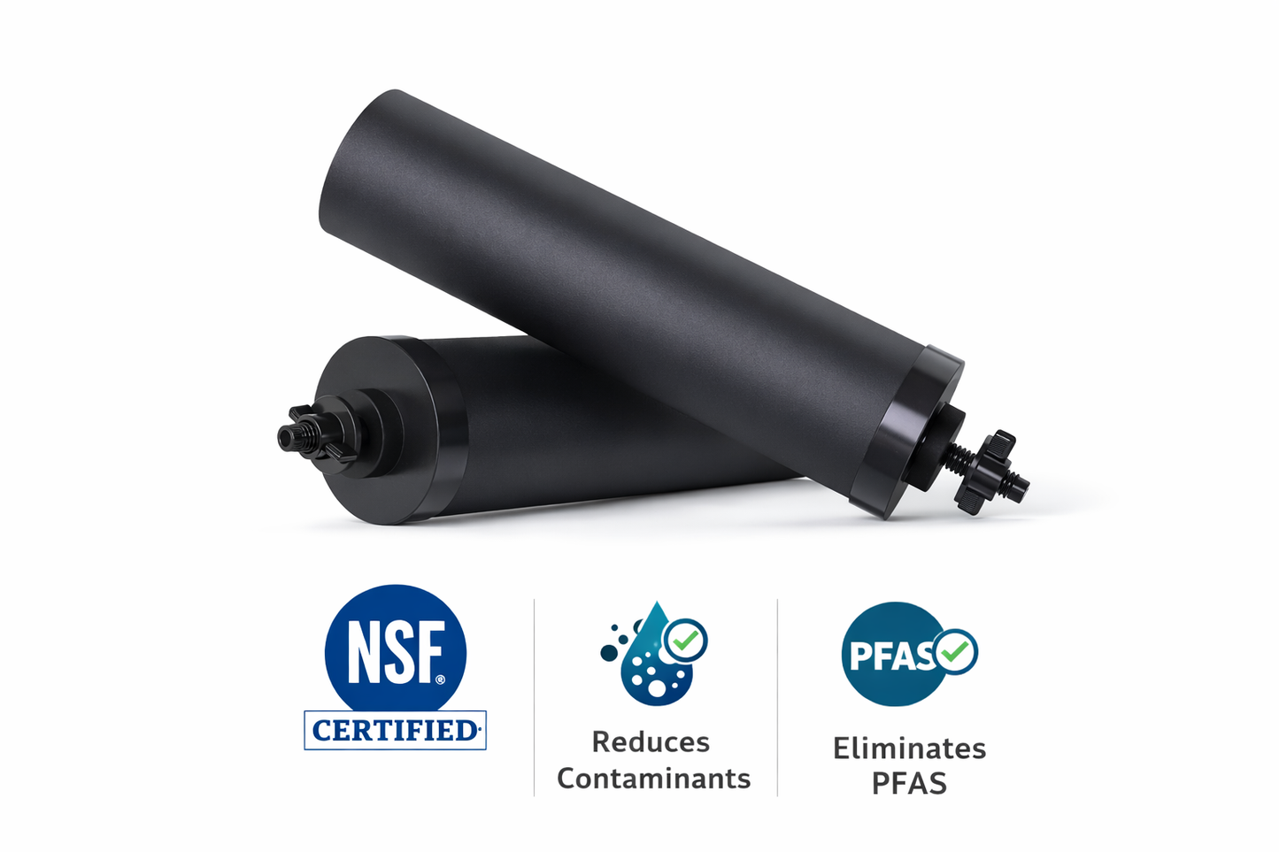 AquaGlassFilter Carbon Filters – NSF/ANSI 42 Gecertificeerd (Set van 2)