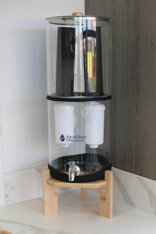 AquaGlassFilter – Glazen Waterfilter met NSF-gecertificeerde PFAS- en Fluorideverwijdering